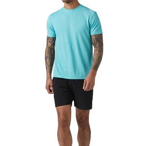 Conjunto Deportivo Transpirable para Hombre, Traje Deportivo de Verano, Camiseta de Manga Corta y Pantalones Cortos, Conjunto de Dos Piezas, Tela Forrada de Poliéster/Algodón - Product Image 1