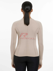 Haut d'équitation pour femmes en gros tissu de gestion de l'humidité premium soutien sans couture doux design élégant pratique équestre - Product Image 5