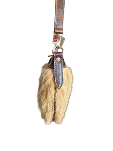 Sac bandoulière/à l'épaule de haute qualité en cuir véritable avec garniture en fausse fourrure vintage, fermeture éclair, sangle unique pour femmes - Product Image 4