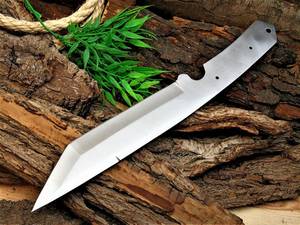 Cuchillo Bowie de Caza, Hoja en Blanco, Cuchillos de una Sola Pieza de Acero Forjado a Mano. Cuchilla de Acero Inoxidable de Alta Calidad - Product Image 2