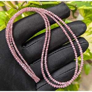 ลูกปัดเพชรเหลี่ยมสีชมพูธรรมชาติ 100% คุณภาพสูง ขนาด 1.9-2.9 มม. เพชรเม็ดเดี่ยวหายาก ระยิบระยับ สีชมพูทรงรอนเดล - Product Image 2