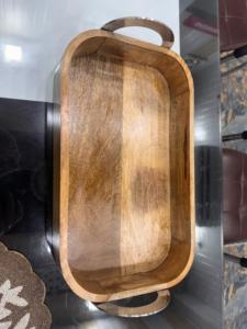 Bandeja Ovalada Clásica de Madera de Acacia Natural de Alta Calidad, Pulida a Mano, Diseño Personalizado para Hogar, Hotel, Restaurante, Servicio de Joyería - Product Image 5