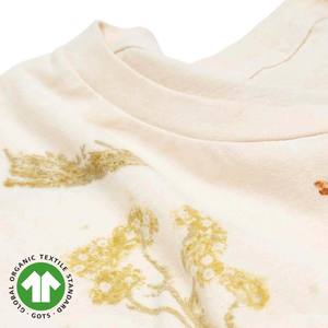 Tee-shirt femme série artiste limitée-ivoire Topanga éco-imprimé, 100% coton biologique avec motifs uniques teints en plantes - Product Image 2