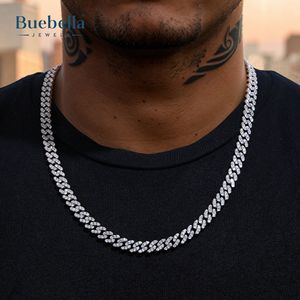 Venta caliente 8mm Moissanite Diamond Cuban Link Neck Chain para hombres 14K oro blanco y 925 plateado - Product Image 1
