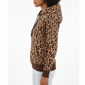Hot Sale Breathable Women Leopard-print Hoodies In Low Price <b>Top</b> Trending Product Custom Printed Ladies Hoodies - Product Image 3