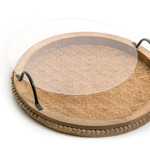 Handmade Rattan Tea and Coffee <b>Tray</b> <b>Large</b> Size with Woven Finished Perfect for Elegant Tableware and Stylish Food Serving - Product Image 6