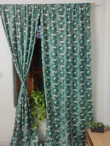 Hermosas cortinas y cenefas indio de algodón con estampado Floral, textiles hechos a mano para el hogar, decoración elegante suave y transpirable para habitación - Product Image 5