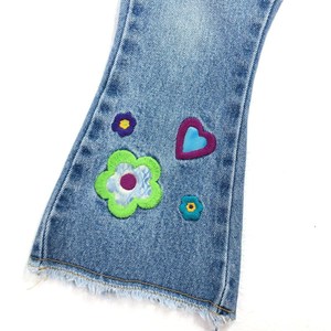 Vaqueros de Mezclilla Lavados con Bordado 2T, Estilo Y2K, Tiro Bajo, Corte Acampanado, Holgados, Modernos, Talla Personalizada, Ajustados, Hechos a Mano, Ms-wc-001 - Product Image 4