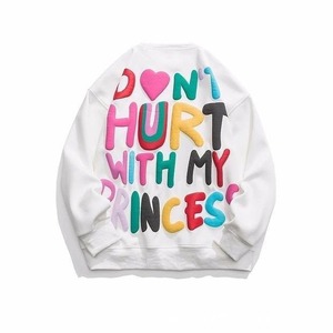 Nueva venta al por mayor liso 100% algodón en Blanco polar cuello redondo sudadera hombres diseño personalizado sudadera para logotipo personalizado - Product Image 3