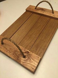 CHOOSE FARMOUSE bandeja redonda de madera de acacia para servir para cocina, hogar u hotel, vajilla de estilo clásico para fiesta o ser de comida - Product Image 3