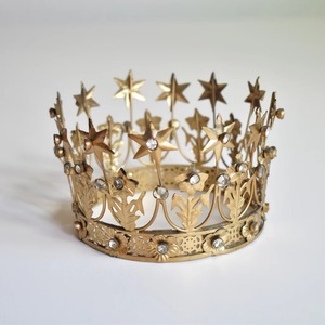 Decorative Gold Metal <b>Christmas</b> Crown Table <b>Top</b> Decor Holiday <b>Party</b> Centerpiece Ornament - Product Image 1