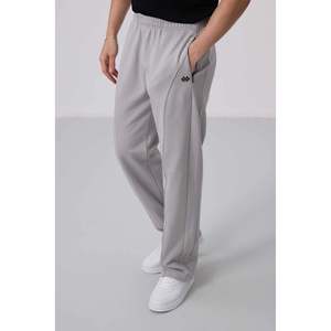 Tommylife Wholesale Textured Surface Standard Fit <b>Elastic</b> <b>Waist</b> Casual Mid <b>Palazzo</b> Men's Trousers 82171 Black - Product Image 1
