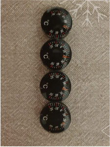 20mm Rodada Outdoor Camping Aventura Montanhismo Viagens Deserto Sobrevivência Celsius Termômetro Indoor Universal <span class=keywords><strong>Pointer</strong></span> Tipo - Product Image 6