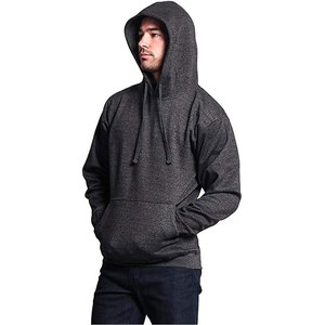Sweat à capuche uni en molleton pour hommes pull à capuche décontracté gym adulte haut sweat à capuche - Product Image 1