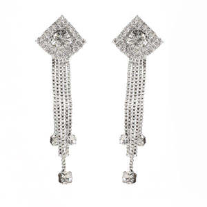 ต่างหูห้อยอย่างดีจาก Eugenia ชุบด้วยหินออสเตรียดีไซน์แบบห้อย - Product Image 1