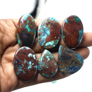 Azurita natural al por mayor, piedra suelta de calidad superior rara de azurita, piedra suelta, azurita de forma mixta para la fabricación de joyas - Product Image 5