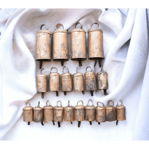 Handmade Rustic Set 24 Recycled Iron Tin Mug Bells Antique Look Vase Decorations for Home Restaurants <b>Wall</b> <b>Decor</b> Handicrafts - Product Image 3