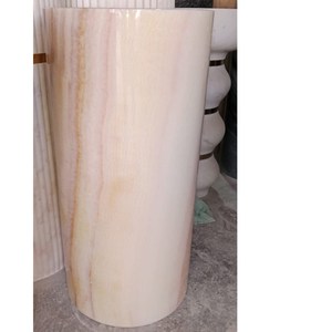 อ่างล้างหน้าแท่นหินหินธรรมชาติอ่างล้างมือแบบแท่นกลมสำหรับห้องน้ำโต๊ะเครื่องแป้งยืนฟรี - Product Image 5