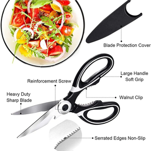 Stainless Steel Ultra Sharp Multi-Purpose <b>Kitchen</b> <b>Shears</b> for Fish Meat Vegetables - Product Image 2