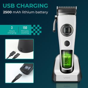 Recortadora de Pelo Inalámbrica Profesional con Cuchilla de Cerámica Ajustable, Base de Carga, Resistente al Agua IPX7, Afeitadora Eléctrica para Hablantes de Francés - Product Image 5
