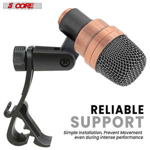Microphone de batterie 5 cœurs XLR filaire unidirectionnel pour tom et autres instruments de musique, en cuivre - Product Image 6