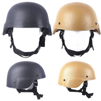 Casque tactique Vanda Aramid noir/khaki, norme ACH, avec niveau de protection RF1, 2,75 lb