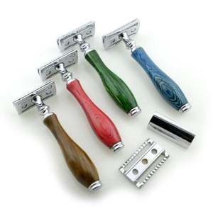 Wholesale High Quality Silver Safety <b>Razor</b> Double Edge Blade Shaving Safety <b>Razor</b> - Product Image 1