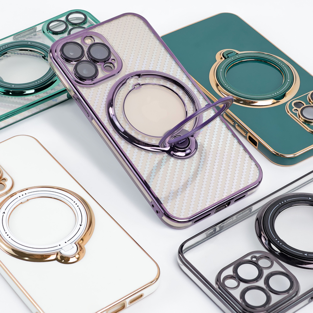 Electroplating Kickstand Series Phone Case for iPhone for Samsung for Xiaomi for Huawei for OPPO for VIVO Cover