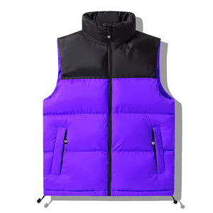 High Quality Custom Logo Puffer <b>Waistcoat</b> with Bubble Pockets OEM Service Trendy <b>Orange</b> for Casual Winter Wear - Product Image 4