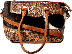 Bolso bandolera de cuero de lujo de diseñador Vintage para mujer, Bolso bandolera de cuero de vaca Floral con herramientas manuales, nuevo modelo, superventas, para mujer - Product Image 2
