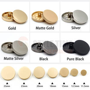 Botones Redondos de Acero de Alta Calidad y Durabilidad con Acabado Pulido, Ecológicos para Abrigos y Chaquetas - Botones de Costura Brillantes con Aspecto Clásico - Product Image 4