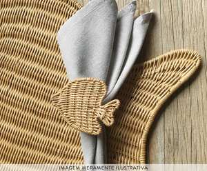 Rond de serviette en rotin tissé élégant pour les fêtes d'anniversaire de réceptions de mariage et d'hébergement de dîner élégant - Product Image 6