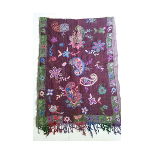 Best Wholesale Price Customized Wool Stole With Embroidery Work Available at Bulk Quantity - Product Image 1