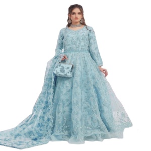 Vestido de Panjabi paquistaní bordado de Organza para mujer, traje de Salwar Kameez de tres piezas diseñado por Motis Fashion Vol ZARLISH - Product Image 1