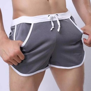Nuevos pantalones cortos deportivos para hombre, correr rápido y lento, transpirable, malla de secado rápido, impermeable, antiarrugas, gimnasio, Fitness, Color sólido, poliéster, informal - Product Image 1