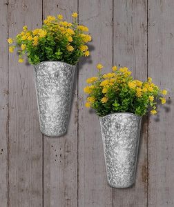 Jardinière murale en métal faite à la main de style indien unique à la mode taille de forme inhabituelle personnalisée galvanisée pour une utilisation dans le jardin à la maison - Product Image 5