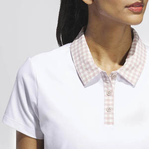 Camiseta Polo de Mujer con Cuello Redondo y Rayas de Color en Contraste, Personalizable con Logotipo, de Algodón Suave, Estilo Rugby - Product Image 5