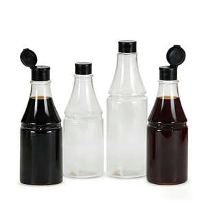 Bouteilles souples en PET de qualité alimentaire personnalisées de 100 ml, 480 ml, 750 ml, 900 ml pour sauces, avec impression sérigraphiée et buse rechargeable pour miel - Product Image 4