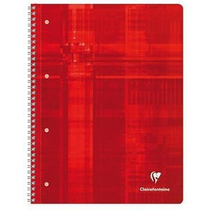 Cahiers lignés pour l'université, couleurs assorties, 80 feuilles, DIN A4, marge intérieure/extérieure Clairefontaine (sélection de couleur gratuite non possible) - Product Image 1
