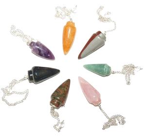 12 facettes mélange pierre Feng Shui pendules de guérison Agate cristal pierre précieuse sculpté gravure Style amour Style pendules - Product Image 1