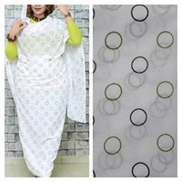 Tissu en voile de coton peigné tissé respirant pour robe Thobe soudanaise, vente en gros d'usine, impression numérique de haute qualité, taille moyenne pour femme