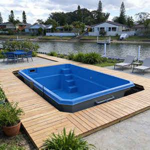 Piscine préfabriquée multifonctionnelle en fibre de verre pour la famille, facile à installer, spa de natation extérieur - Product Image 5