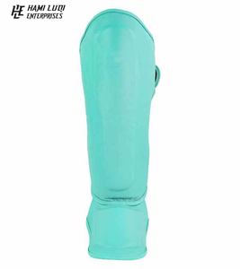 สนับหน้าแข้งมวยไทยพิมพ์ลายโลโก้แบบกำหนดเองพร้อมวัสดุหนัง PU และการป้องกันระดับมืออาชีพ - Product Image 2