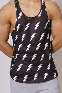 Gran oferta de camisetas sin mangas deportivas para gimnasio para hombre, impresas personalizadas con etiqueta de logotipo, tela elástica de poliéster transpirable, ajuste de diseño fiable - Product Image 5