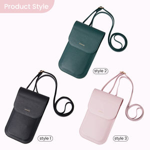 Pochette pour <span class=keywords><strong>smartphone</strong></span> Mini sacs à bandoulière en cuir véritable pour femmes Sacs pour téléphone portable pour femmes - Product Image 3