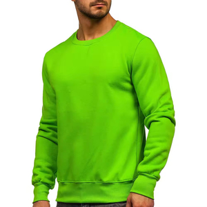 เสื้อสเวตเตอร์ผ้าฝ้ายสำหรับผู้ชายเสื้อสเวตเชิ้ตสีพื้นแบบปรับแต่งได้ - Product Image 2