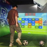 Sistema de Juego de Fútbol con Proyección y Sensor de Movimiento para Niños en Interiores, Equipo de Fútbol Virtual Interactivo