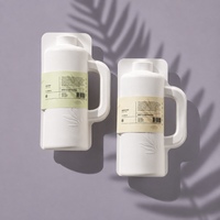 Étui personnalisé en pulpe moulée pour bouteille de lessive avec poignée, emballage liquide biodégradable en coque, grossiste
