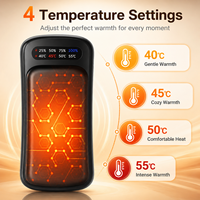 Chauffe-mains électriques rechargeables 8000 mAh jusqu'à 55°C ° Chauffe-mains portable C Fast Heating 2 en 1, mini chauffe-mains portable