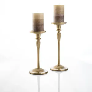 High Quality Handmade Vintage Metal Brass <b>Candle</b> Stand Modern Scented <b>Candle</b> Holders Christmas <b>Dinner</b> Table Decor Wedding - Product Image 2